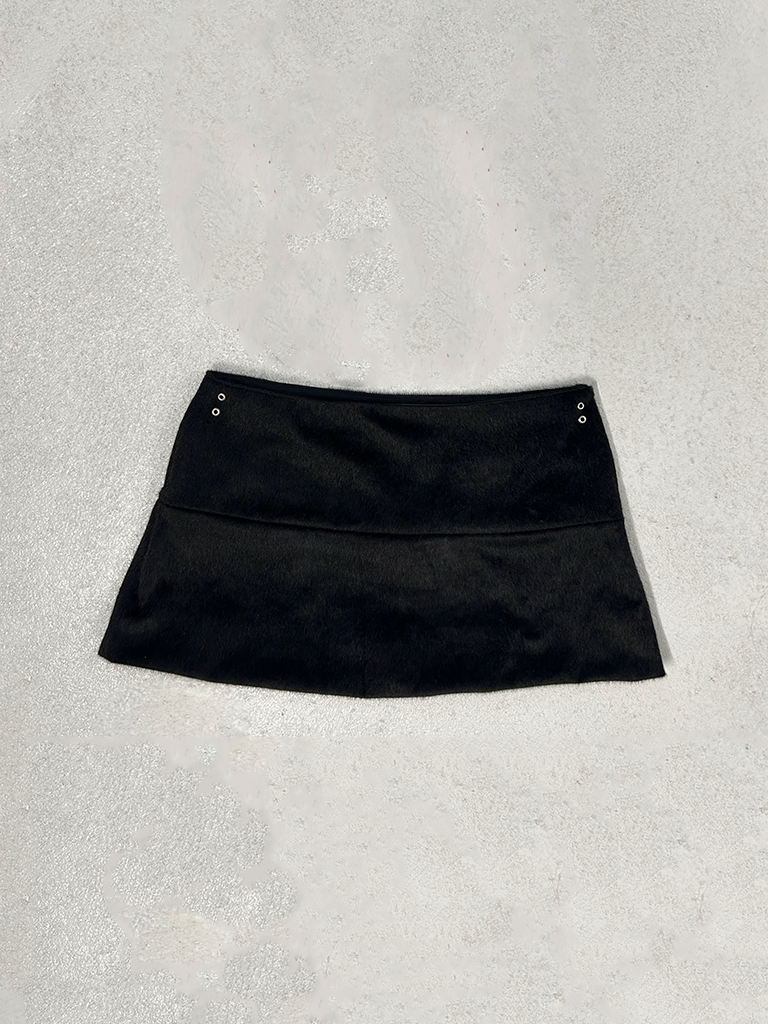 PONY HAIR SKIRT - NOIR